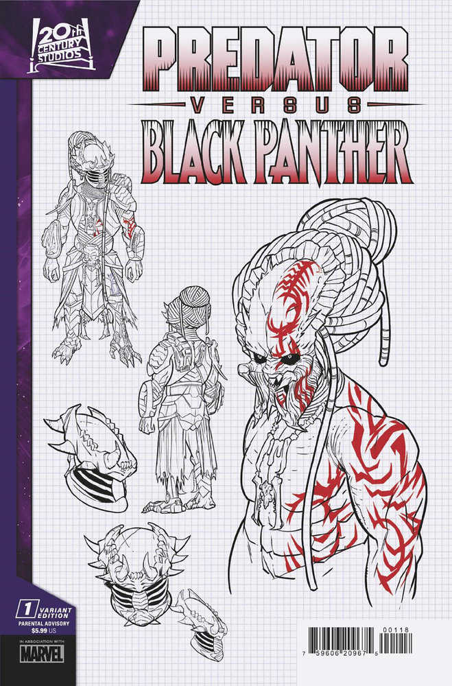 Predator vs. Black Panther #1 1:10 Chris Allen Design Variant
