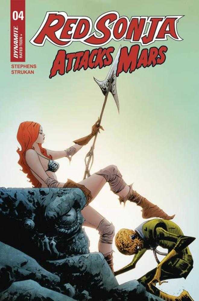 Red Sonja Attacks Mars #4 (Of 4) Cover B Jae Lee Polybagged Trading Card Variant
