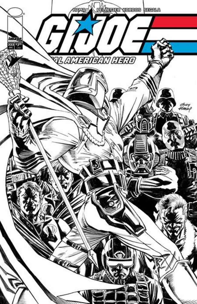 G.I. Joe A Real American Hero #323 Cover B Andy Kubert Black & White Variant