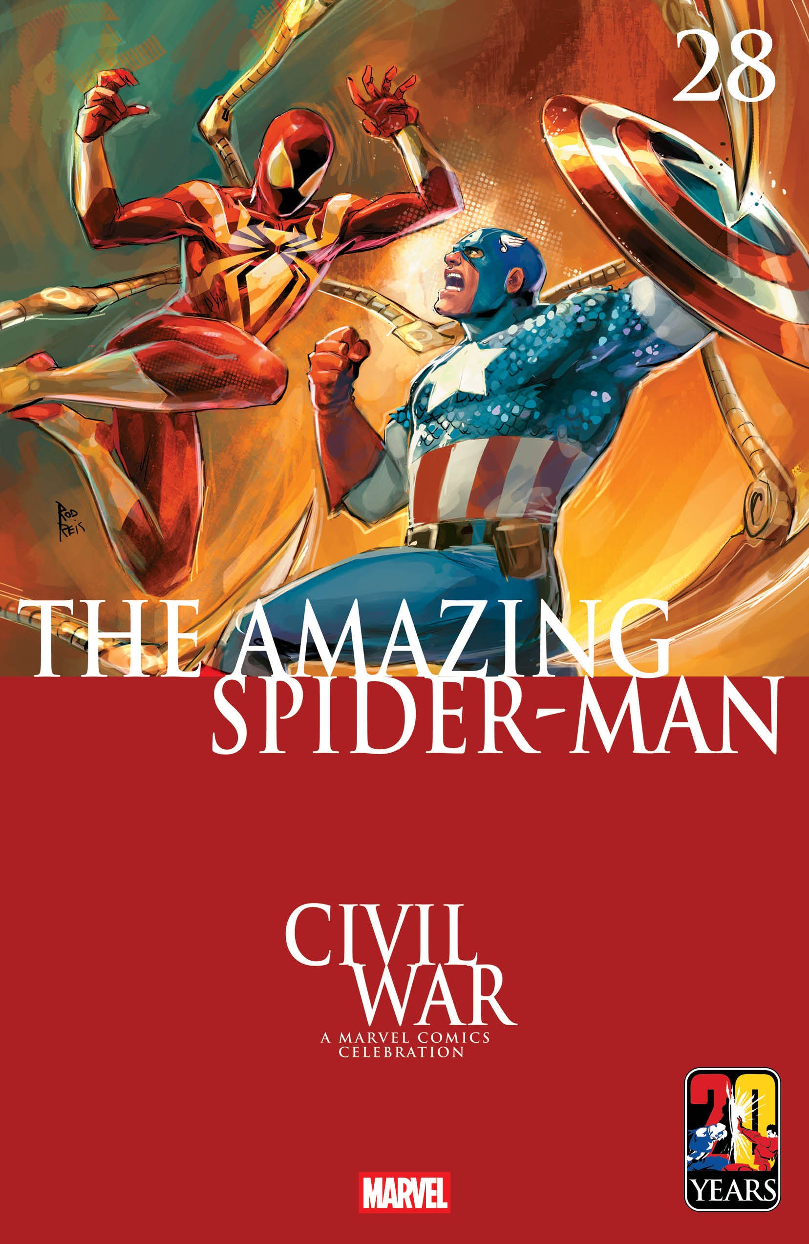Amazing Spider-Man #28 Rod Reis Civil War Celebration Variant 