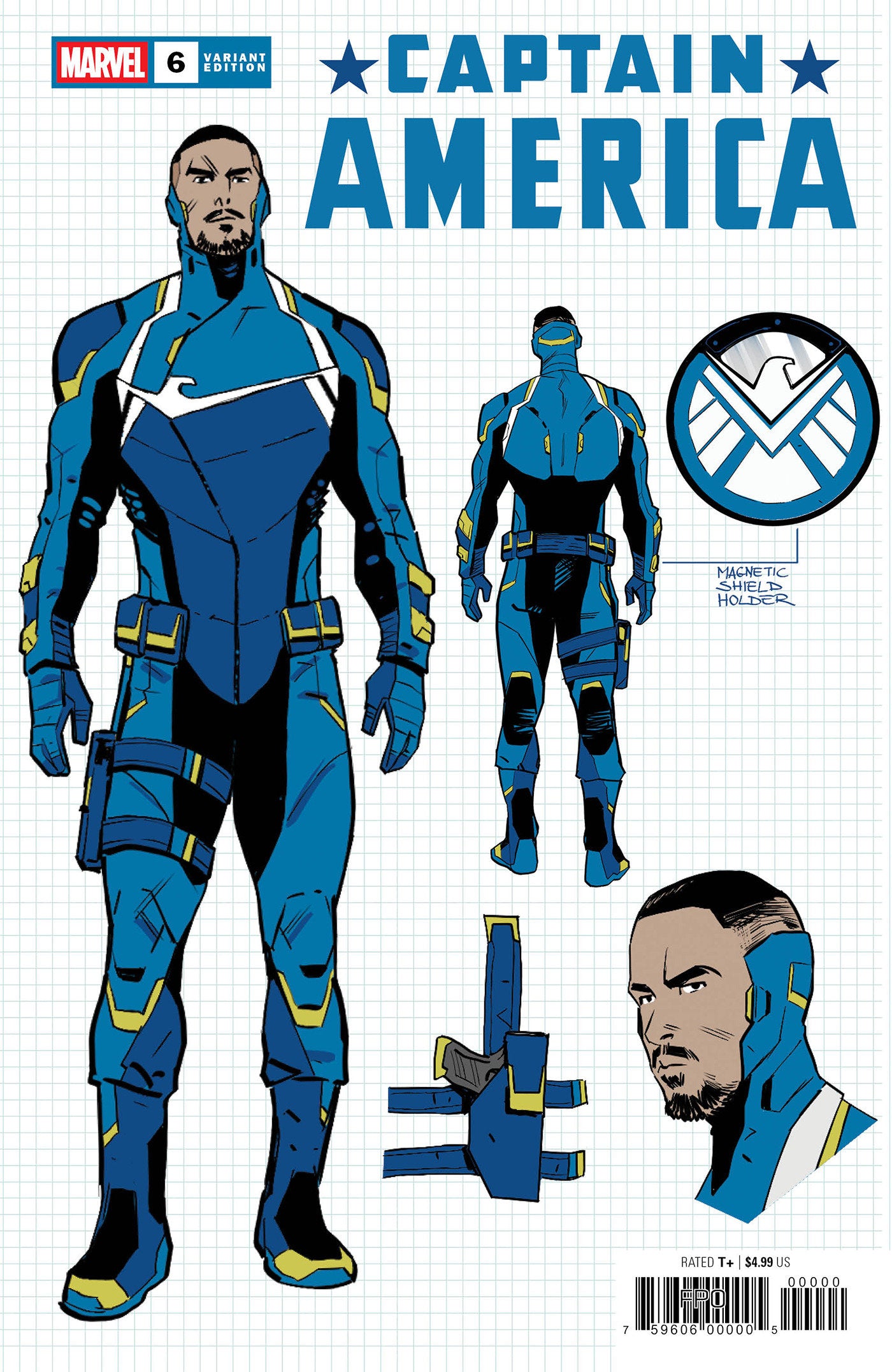 Captain America #6 1:10 Valerio Schiti Design Variant