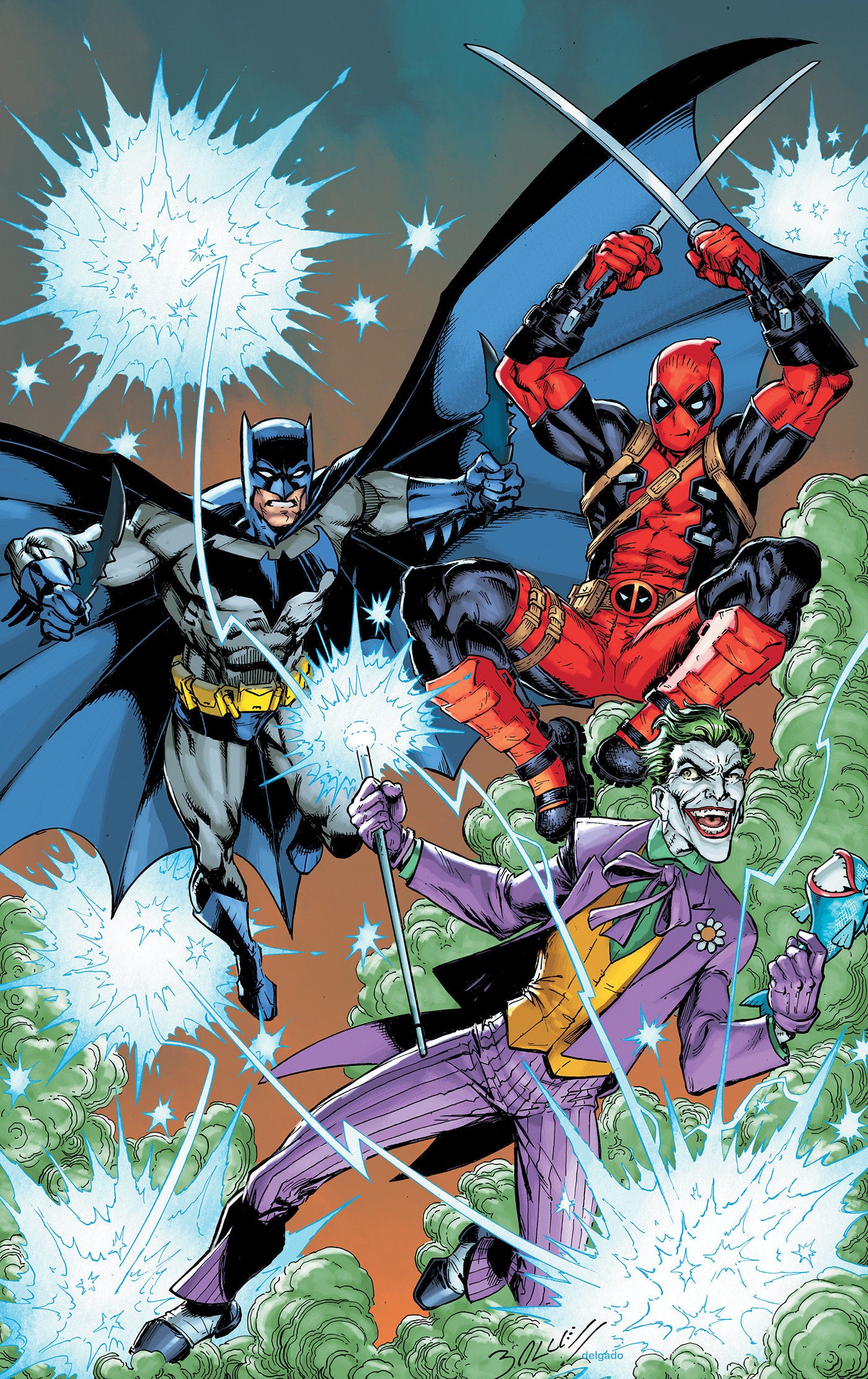 Marvel/DC: Deadpool/Batman #1 1:25 Mark Bagley Ratio Virgin 2nd Print Variant