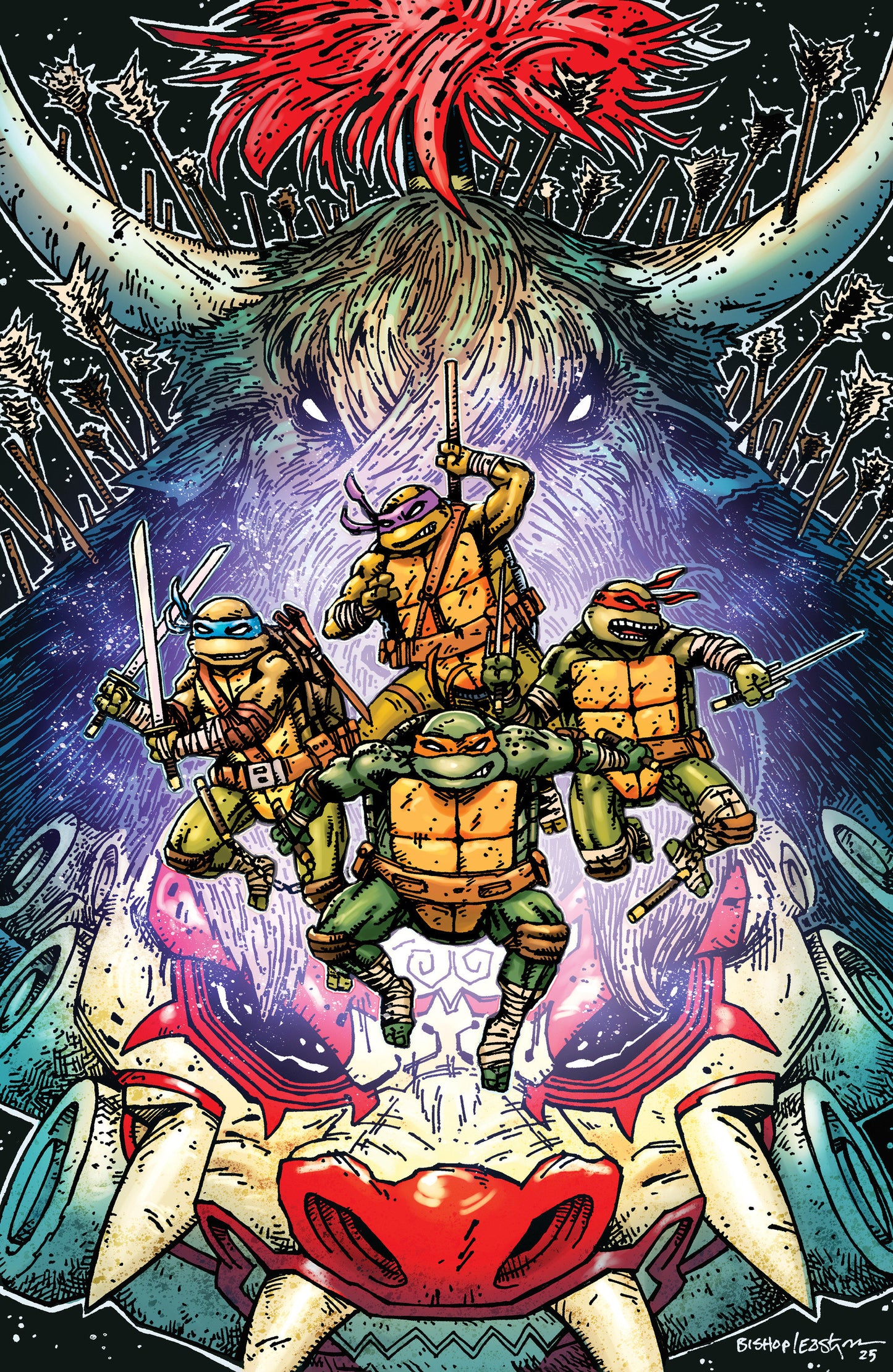 Teenage Mutant Ninja Turtles #13 1:25 Eastman & Bishop Full Art Variant