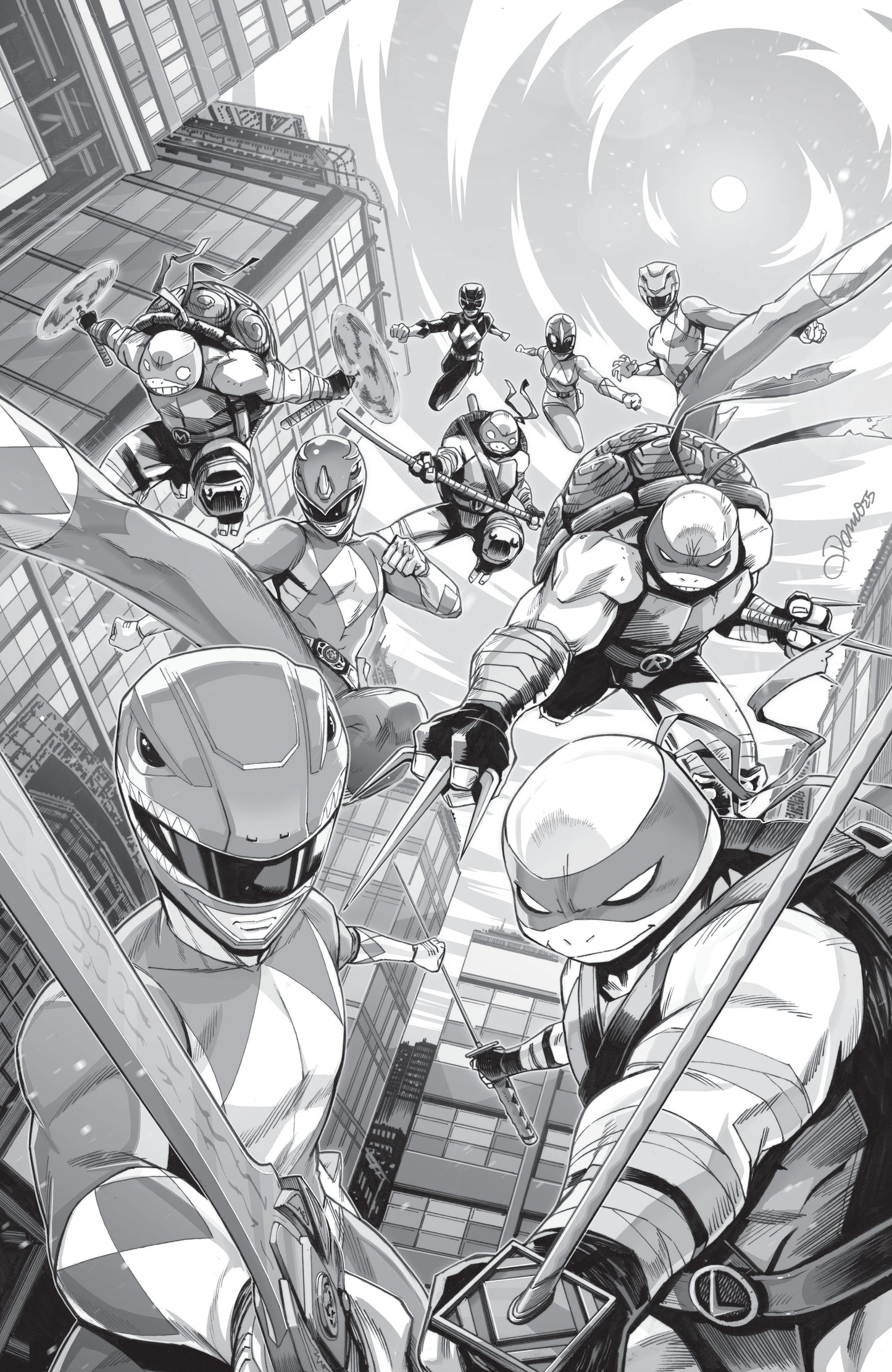 Mighty Morphin Power Rangers/ Teenage Mutant Ninja Turtles III #1 G 1:10 Zonno Variant