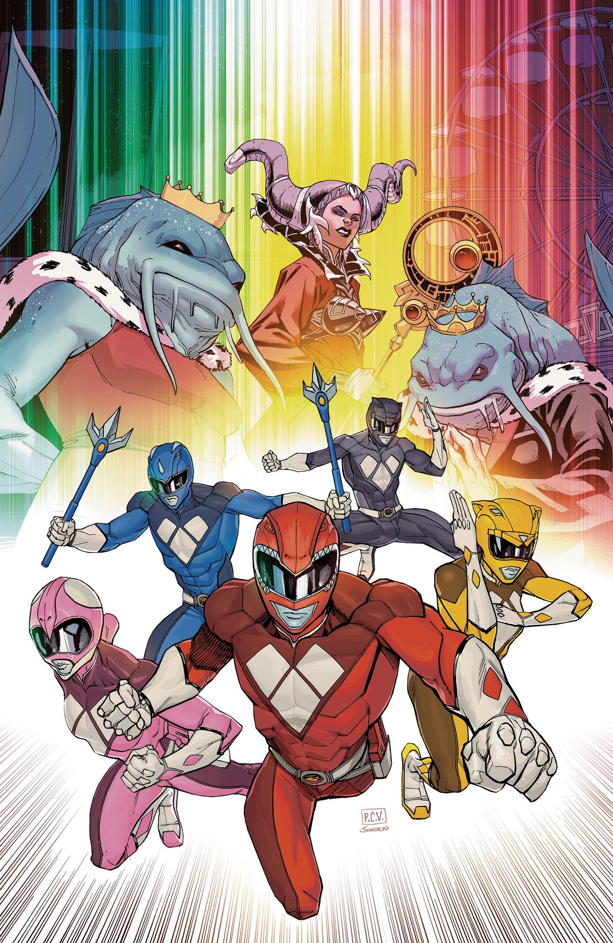 Mighty Morphin Power Rangers (2026) #4 F 1:10 Sevy Full Art Foil Variant