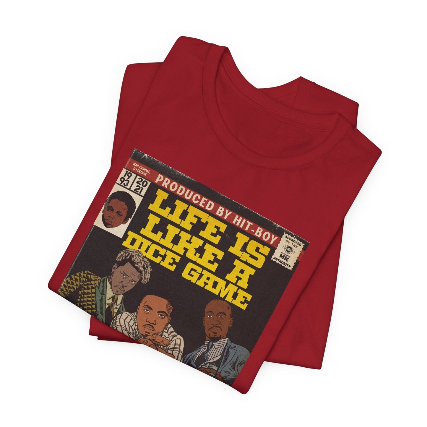Nas, Gibbs, Cordae - Life is like a Dice Game - Unisex Jersey Short Sleeve Tee