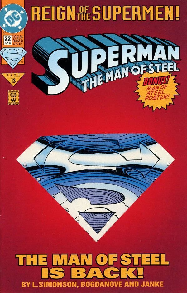 Superman: The Man of Steel #22 (1993) (High Grade)