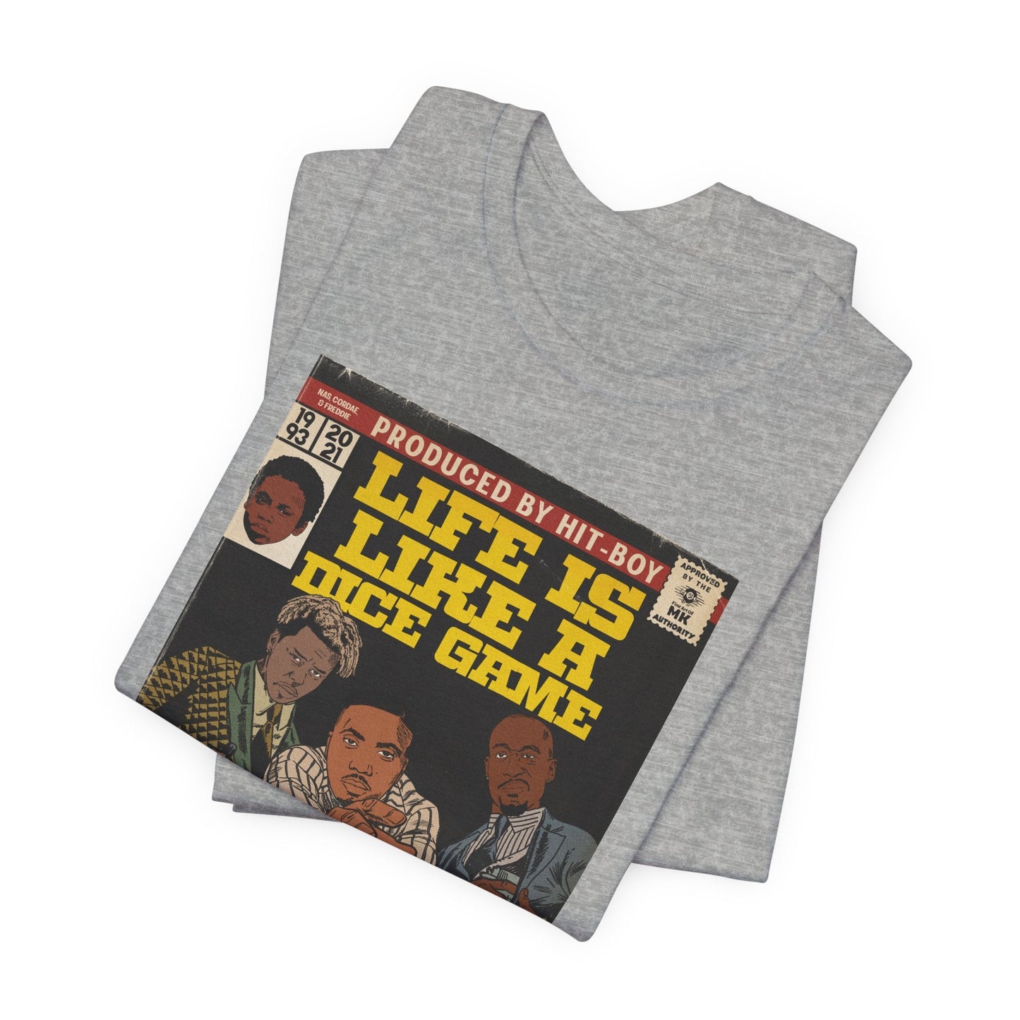 Nas, Gibbs, Cordae - Life is like a Dice Game - Unisex Jersey Short Sleeve Tee