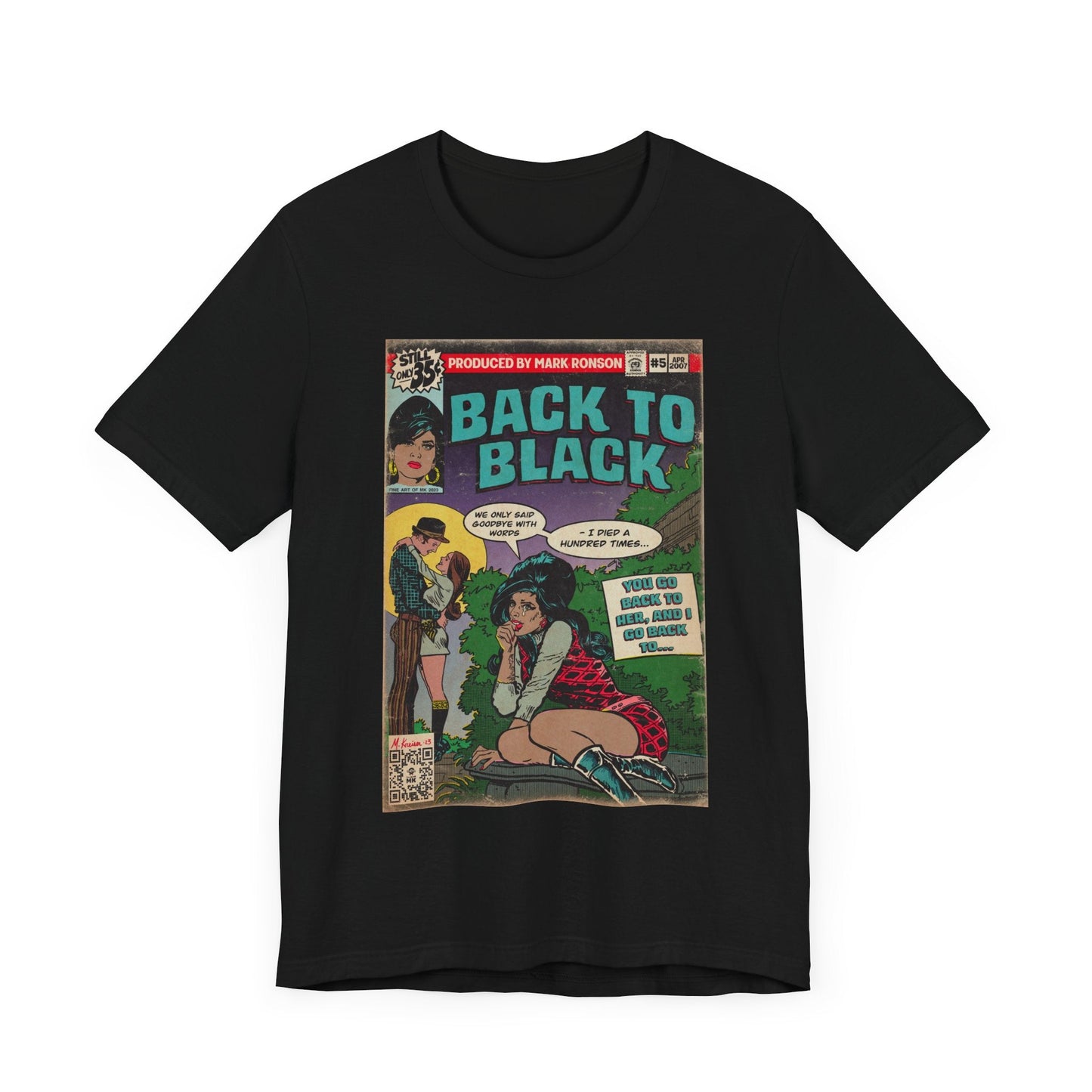 Amy Winehouse - Back to Black - Unisex Jersey Short Sleeve Tee