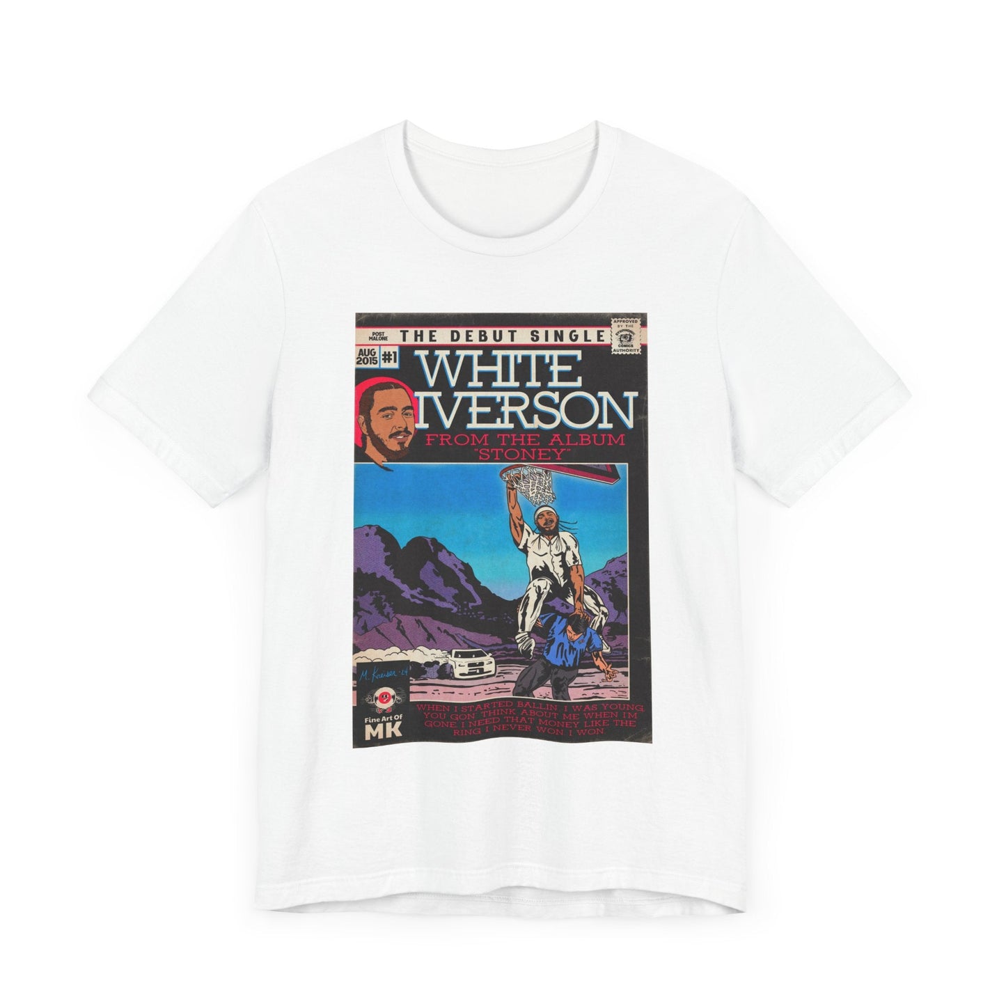 Post Malone - White Iverson -  Unisex Jersey Short Sleeve Tee