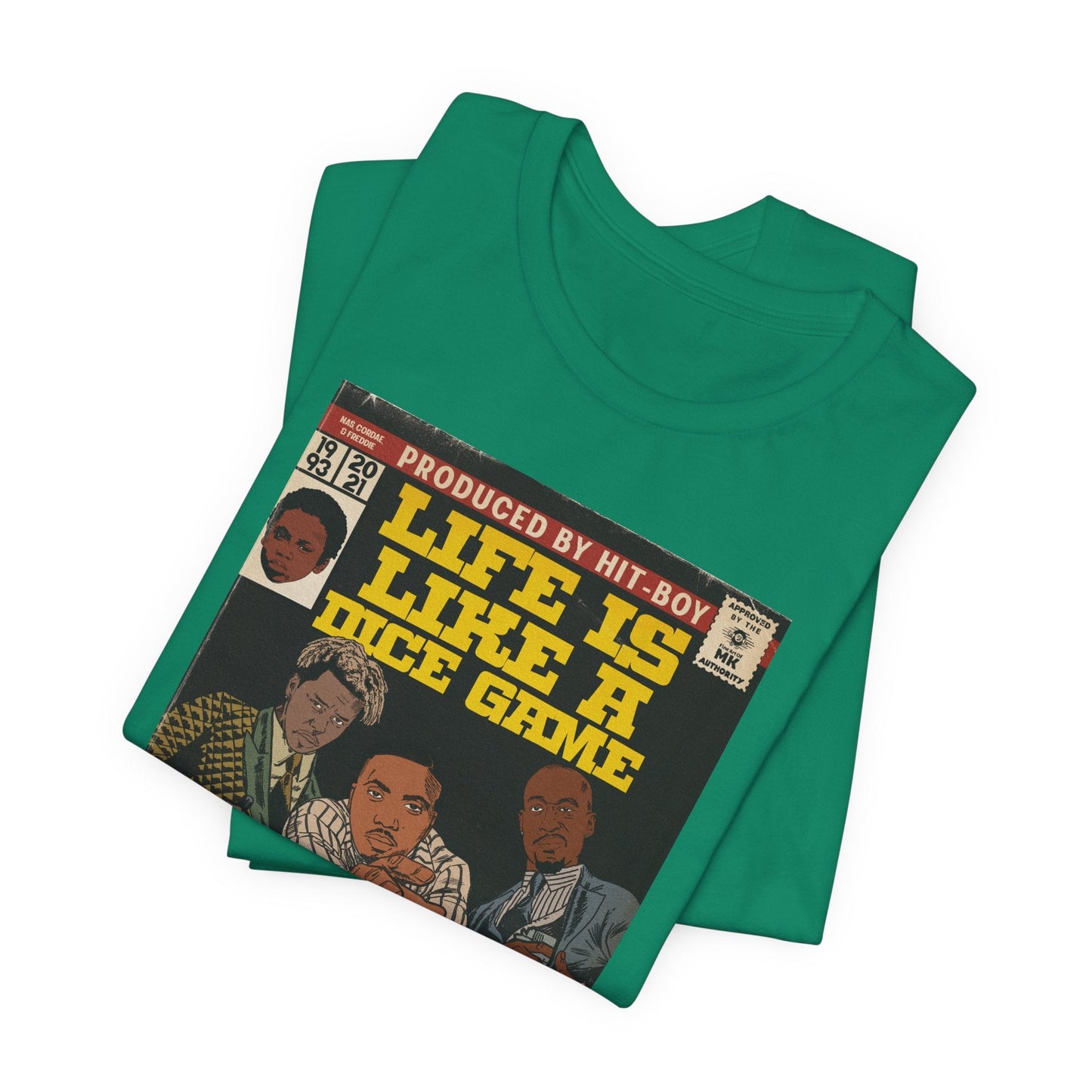 Nas, Gibbs, Cordae - Life is like a Dice Game - Unisex Jersey Short Sleeve Tee