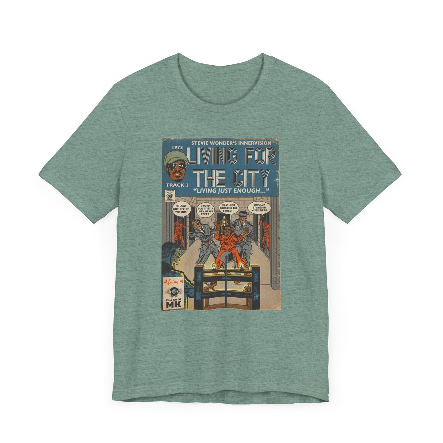 Stevie Wonder - Living For The City - Unisex Jersey Short Sleeve Tee