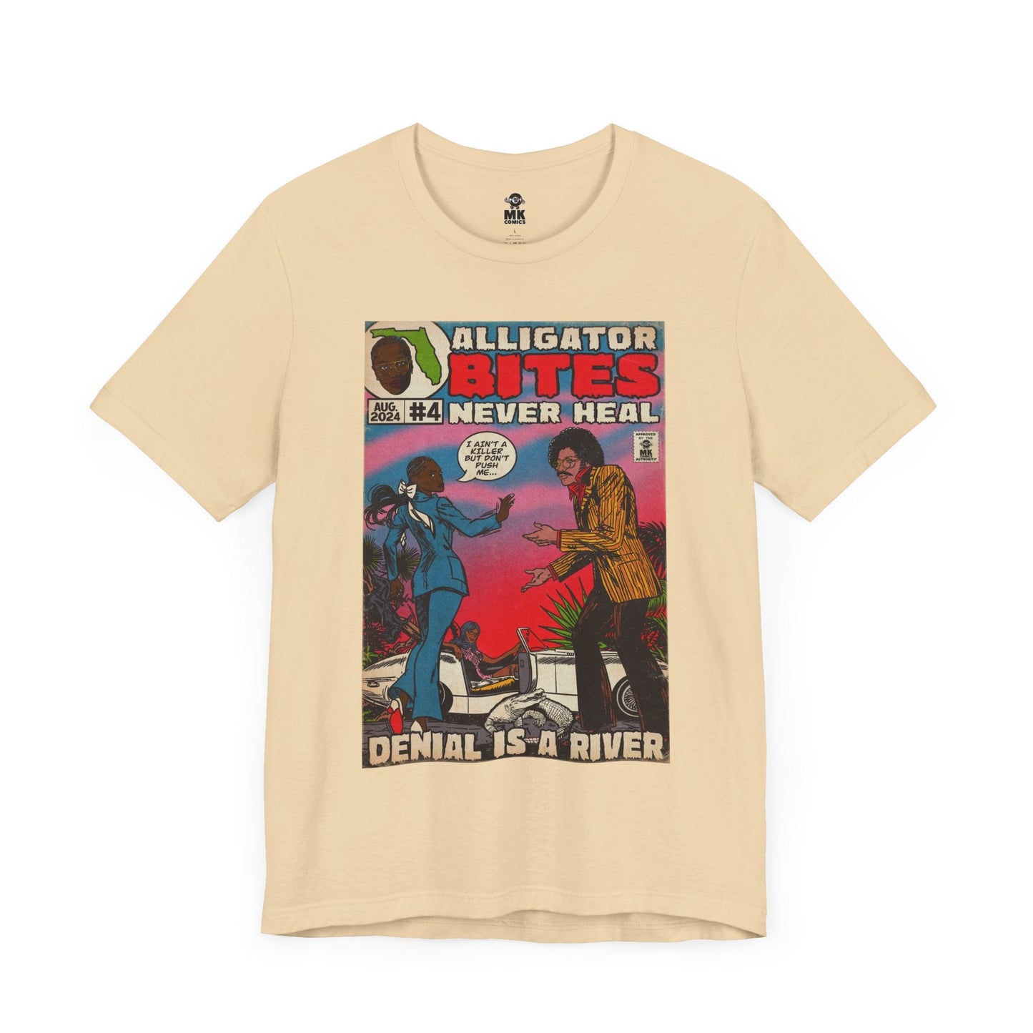 Denial is a River - Alligator Bites - Unisex Jersey Short Sleeve Tee