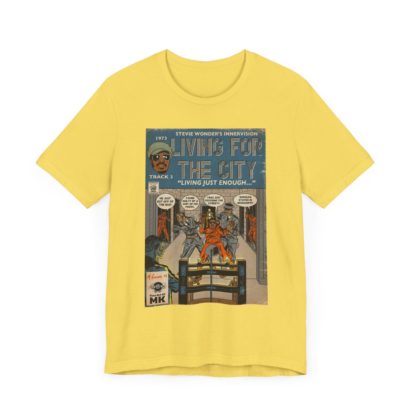 Stevie Wonder - Living For The City - Unisex Jersey Short Sleeve Tee