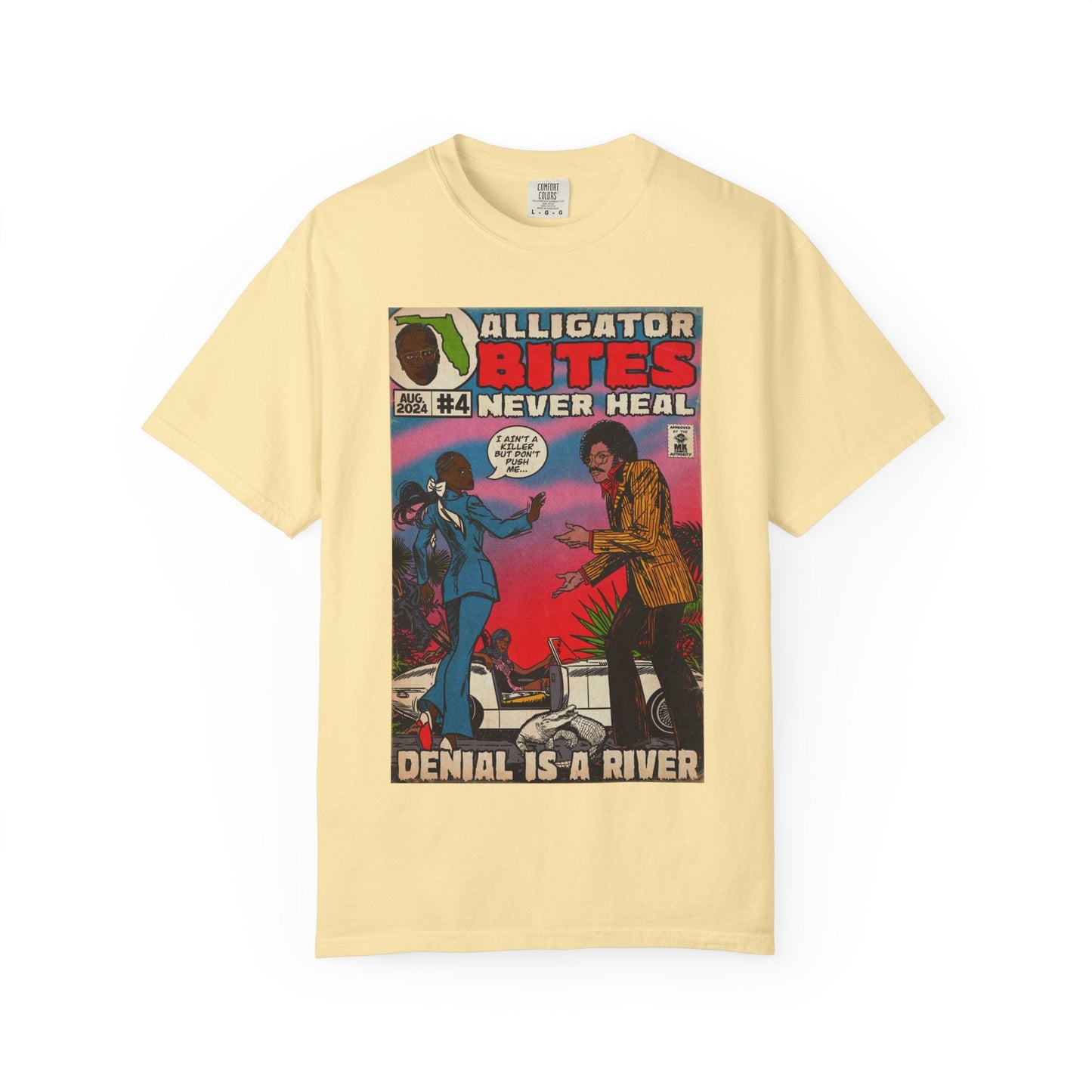 Denial is a River - Alligator Bites - Unisex Comfort Colors T-shirt