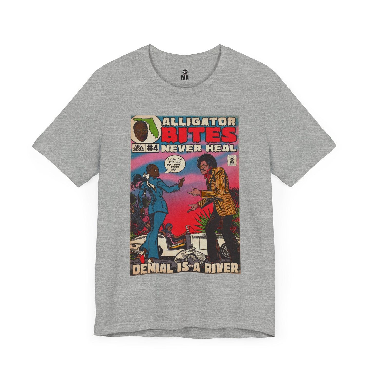 Denial is a River - Alligator Bites - Unisex Jersey Short Sleeve Tee