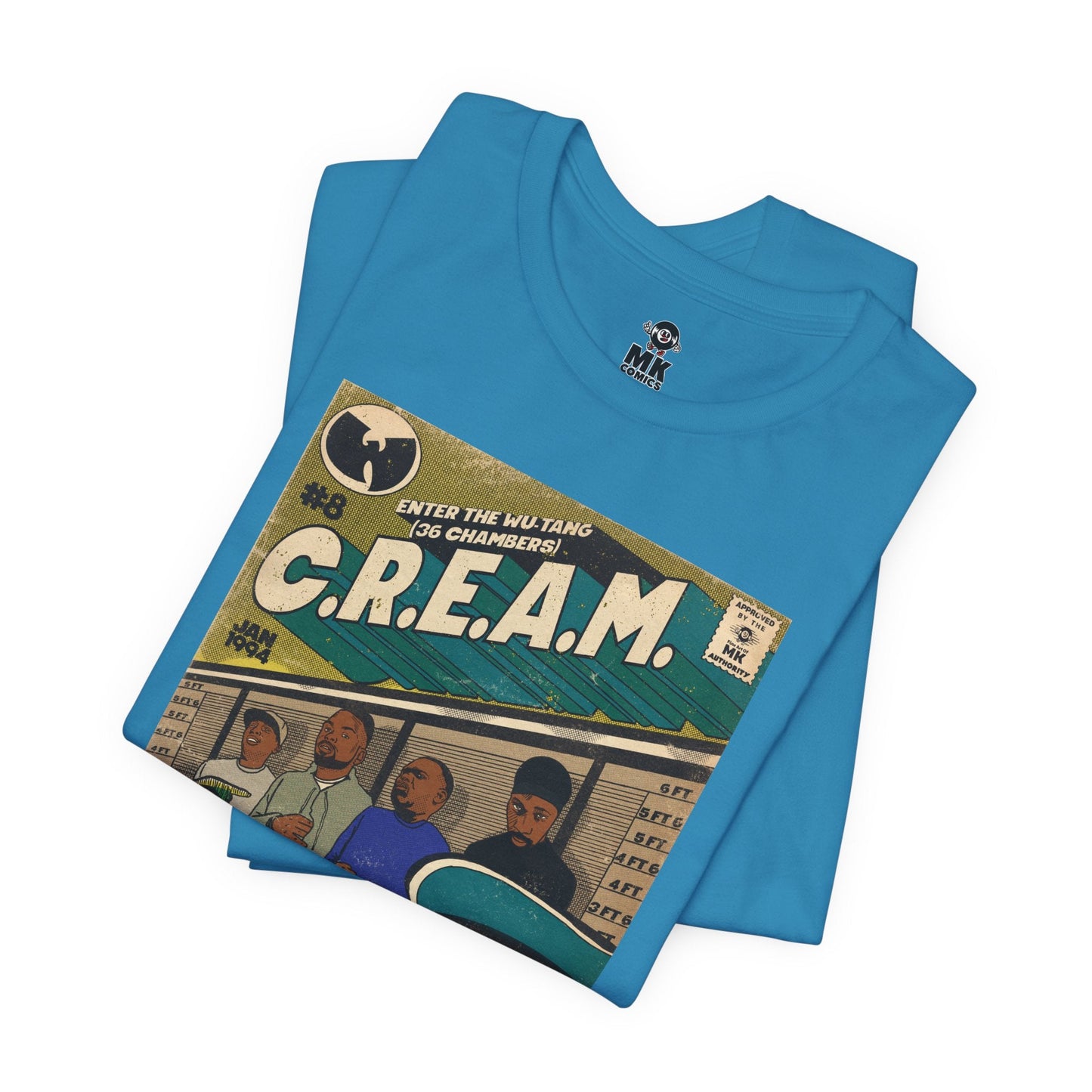 C.R.E.A.M - RZA, Meth, Rae, Deck - Unisex Jersey Short Sleeve Teem