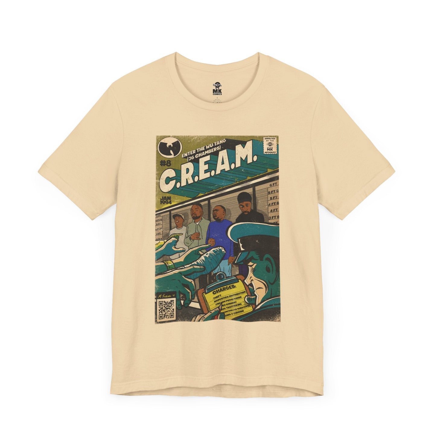 C.R.E.A.M - RZA, Meth, Rae, Deck - Unisex Jersey Short Sleeve Teem