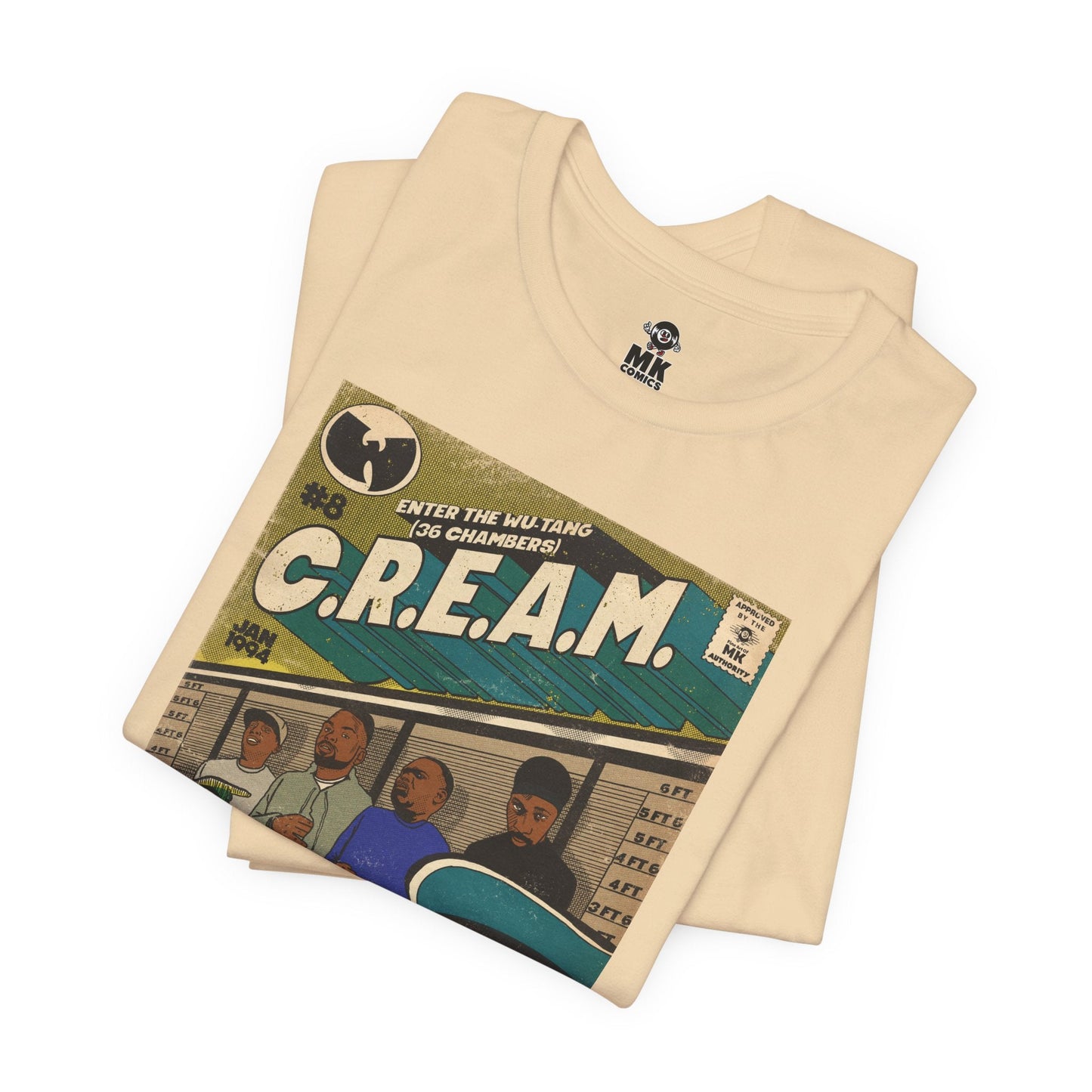 C.R.E.A.M - RZA, Meth, Rae, Deck - Unisex Jersey Short Sleeve Teem