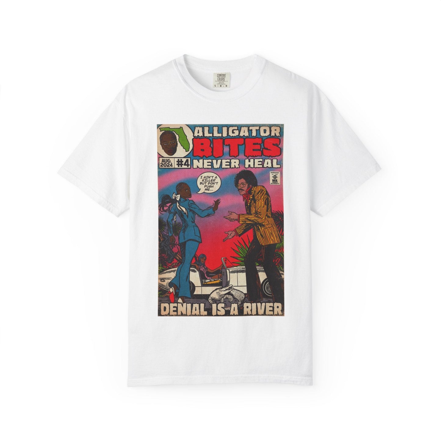 Denial is a River - Alligator Bites - Unisex Comfort Colors T-shirt