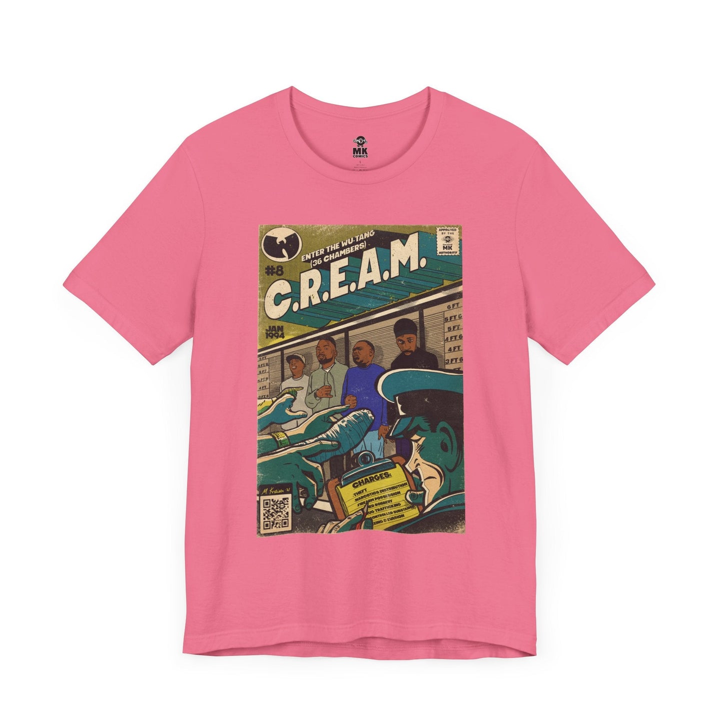 C.R.E.A.M - RZA, Meth, Rae, Deck - Unisex Jersey Short Sleeve Teem