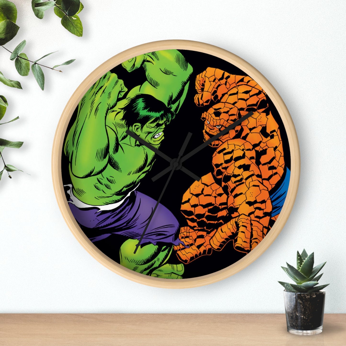 Hulk vs Thing Wall Clock