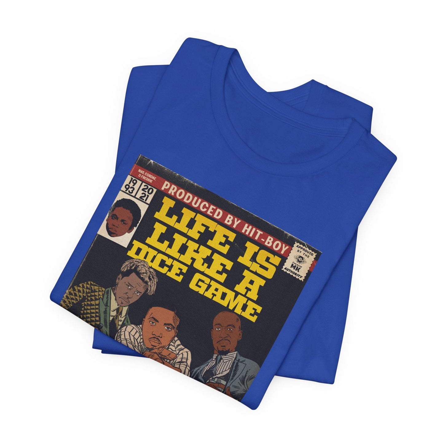 Nas, Gibbs, Cordae - Life is like a Dice Game - Unisex Jersey Short Sleeve Tee