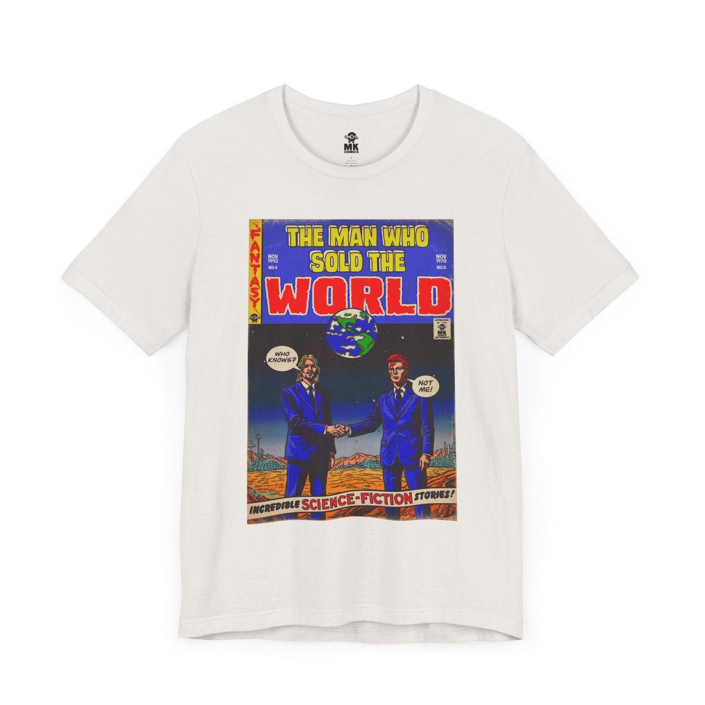 Bowie & Cobain - The Man Who Sold the World - Unisex Jersey Short Sleeve Tee