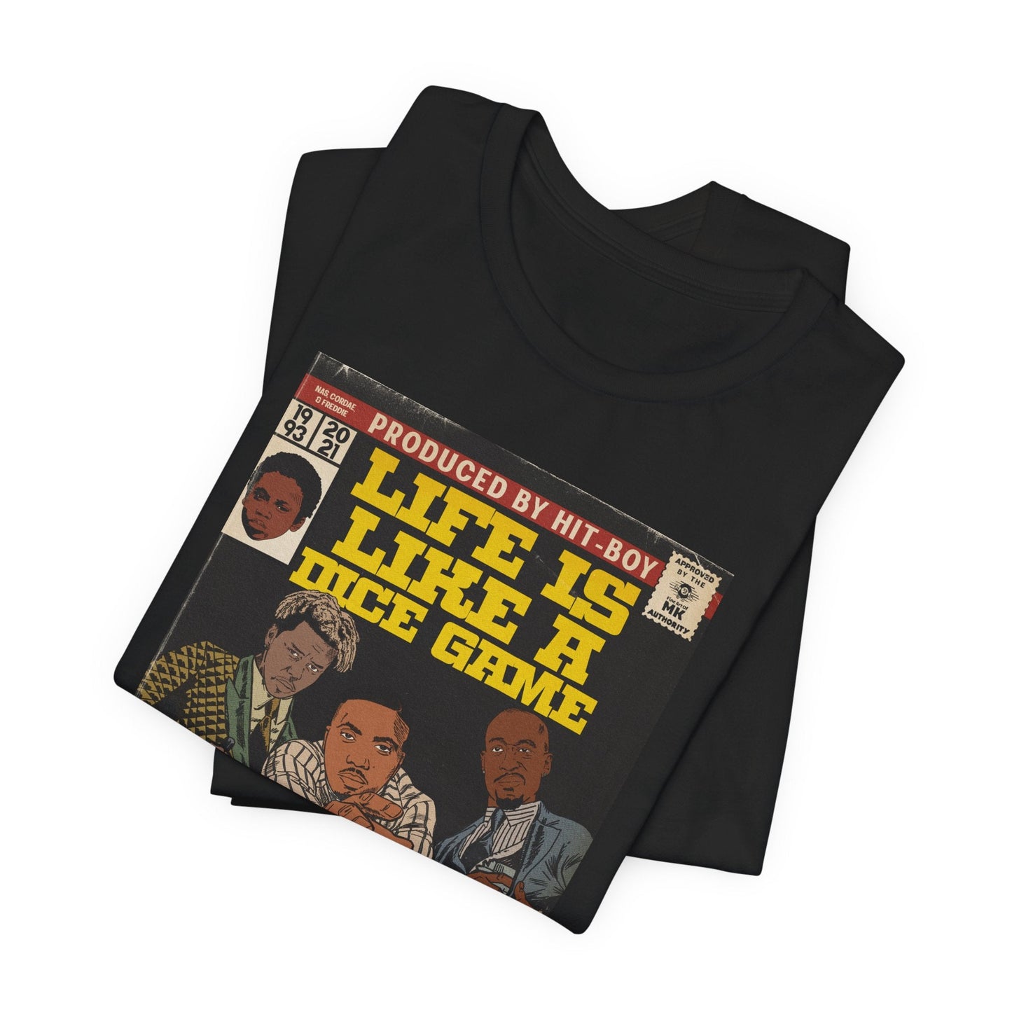 Nas, Gibbs, Cordae - Life is like a Dice Game - Unisex Jersey Short Sleeve Tee