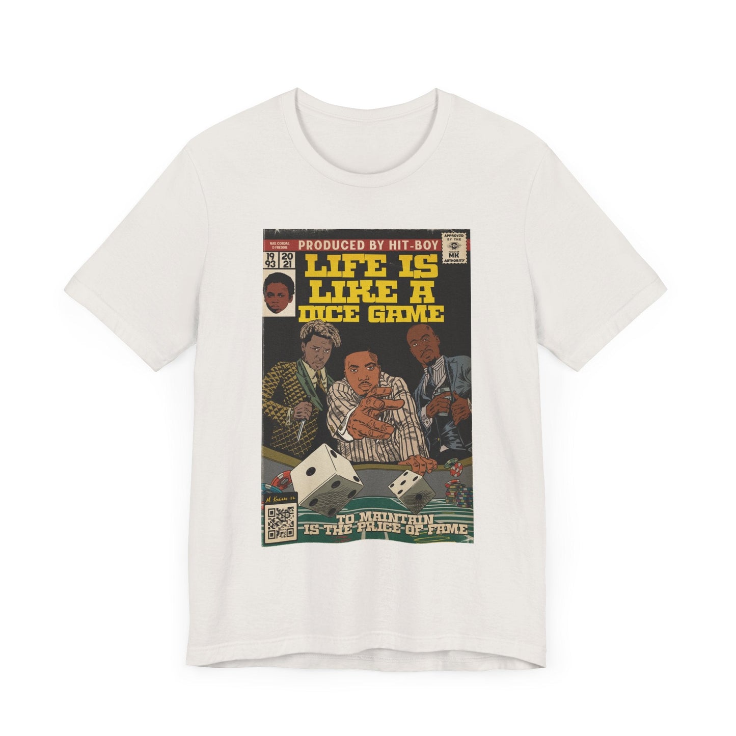 Nas, Gibbs, Cordae - Life is like a Dice Game - Unisex Jersey Short Sleeve Tee