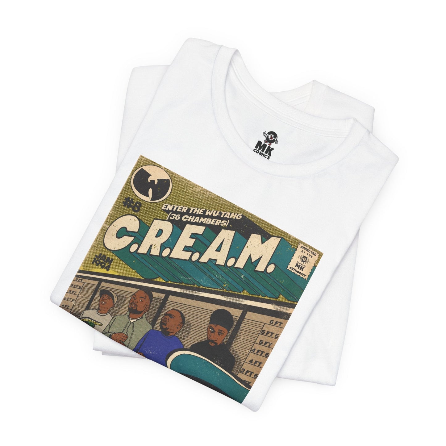 C.R.E.A.M - RZA, Meth, Rae, Deck - Unisex Jersey Short Sleeve Teem