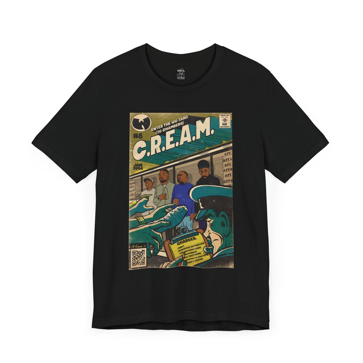 C.R.E.A.M - RZA, Meth, Rae, Deck - Unisex Jersey Short Sleeve Teem