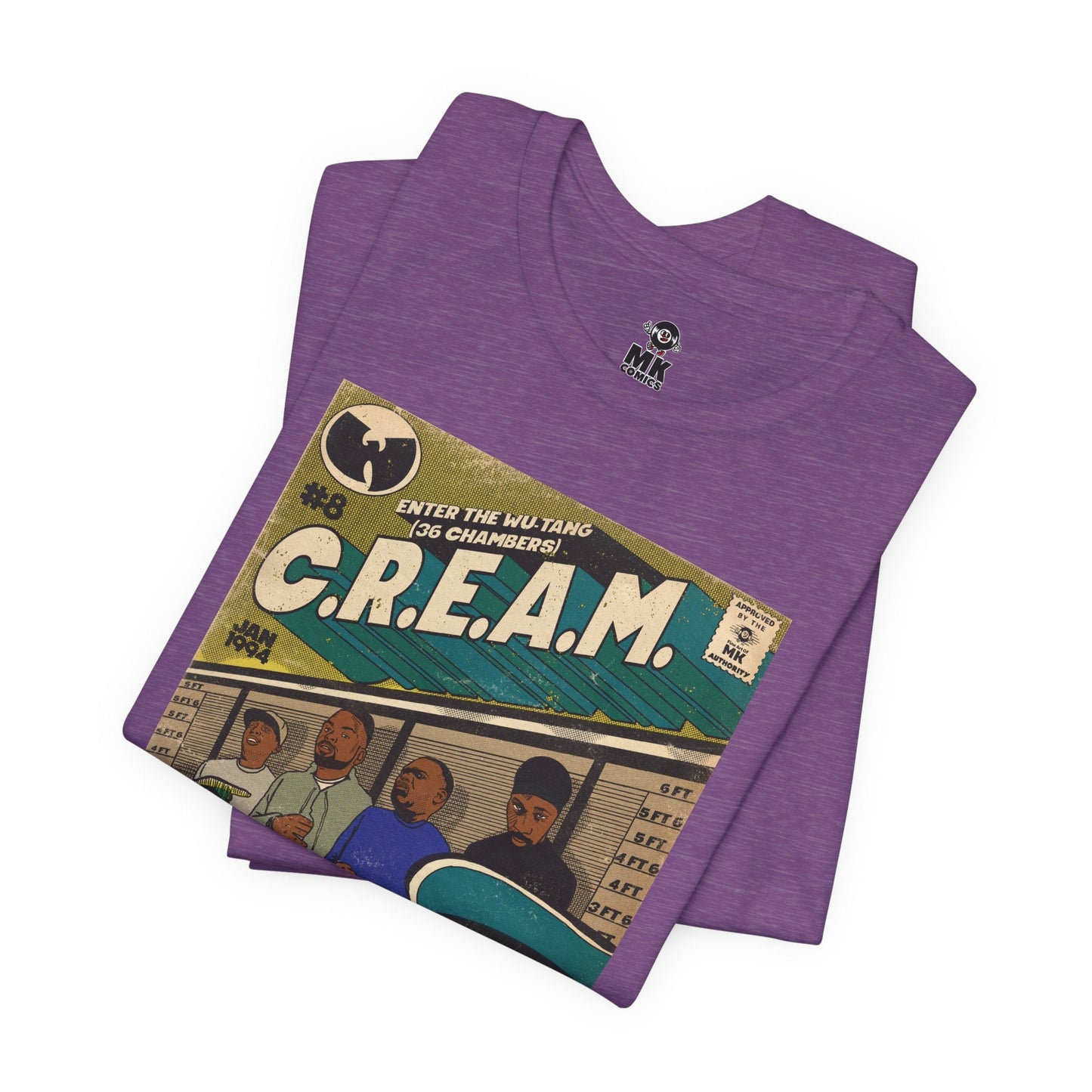 C.R.E.A.M - RZA, Meth, Rae, Deck - Unisex Jersey Short Sleeve Teem