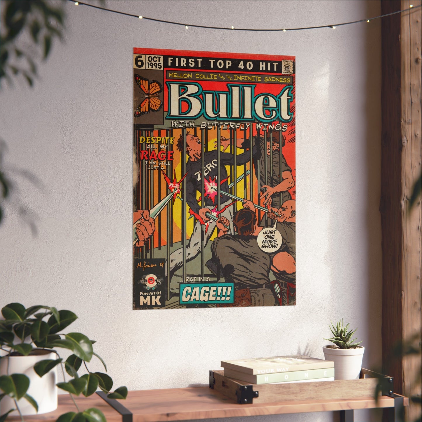 Bullet With Butterfly Wings - Matte Vertical Poster