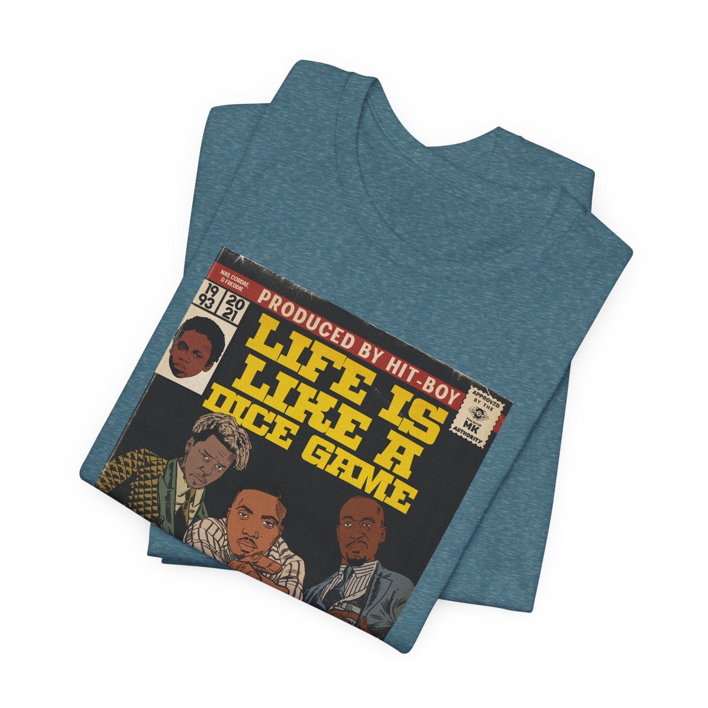 Nas, Gibbs, Cordae - Life is like a Dice Game - Unisex Jersey Short Sleeve Tee