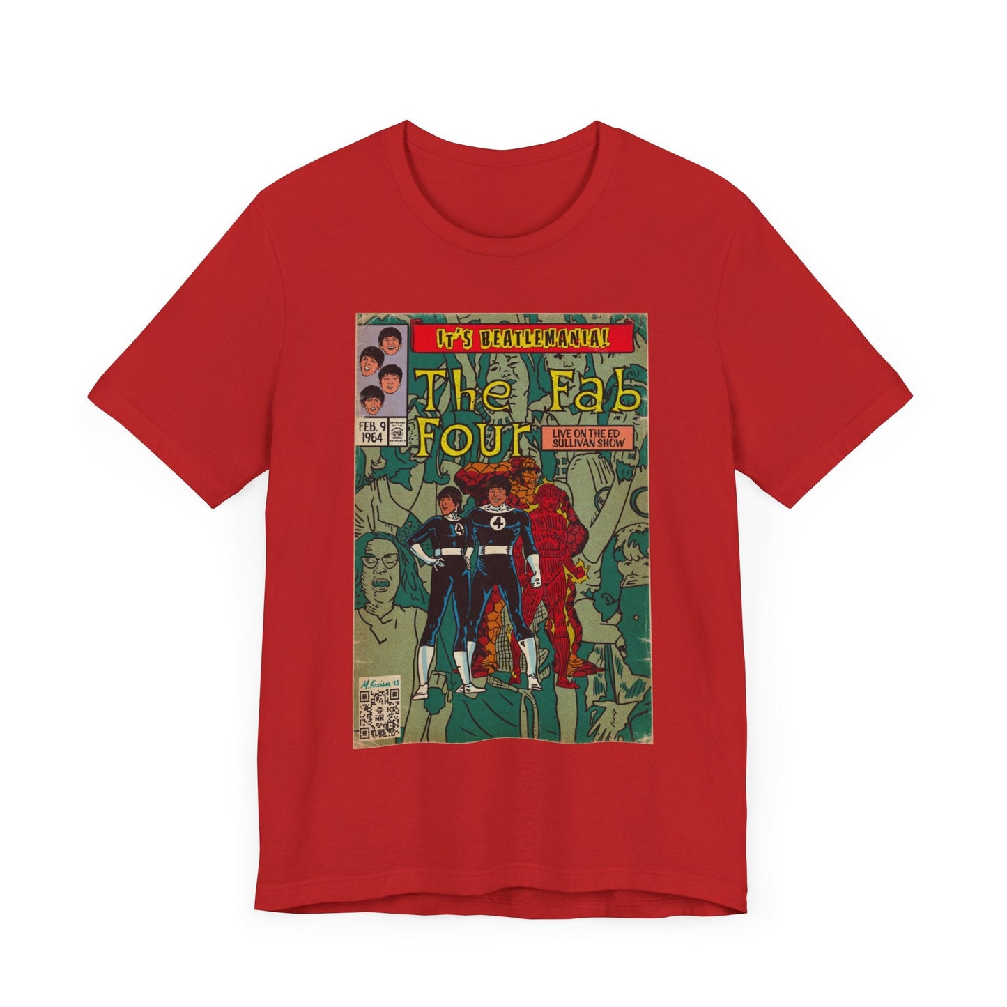 The Beatles - Beatlemania -  Unisex Jersey Short Sleeve Tee