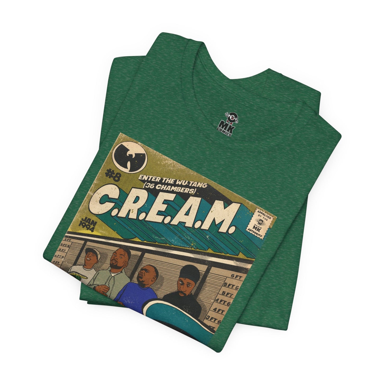 C.R.E.A.M - RZA, Meth, Rae, Deck - Unisex Jersey Short Sleeve Teem