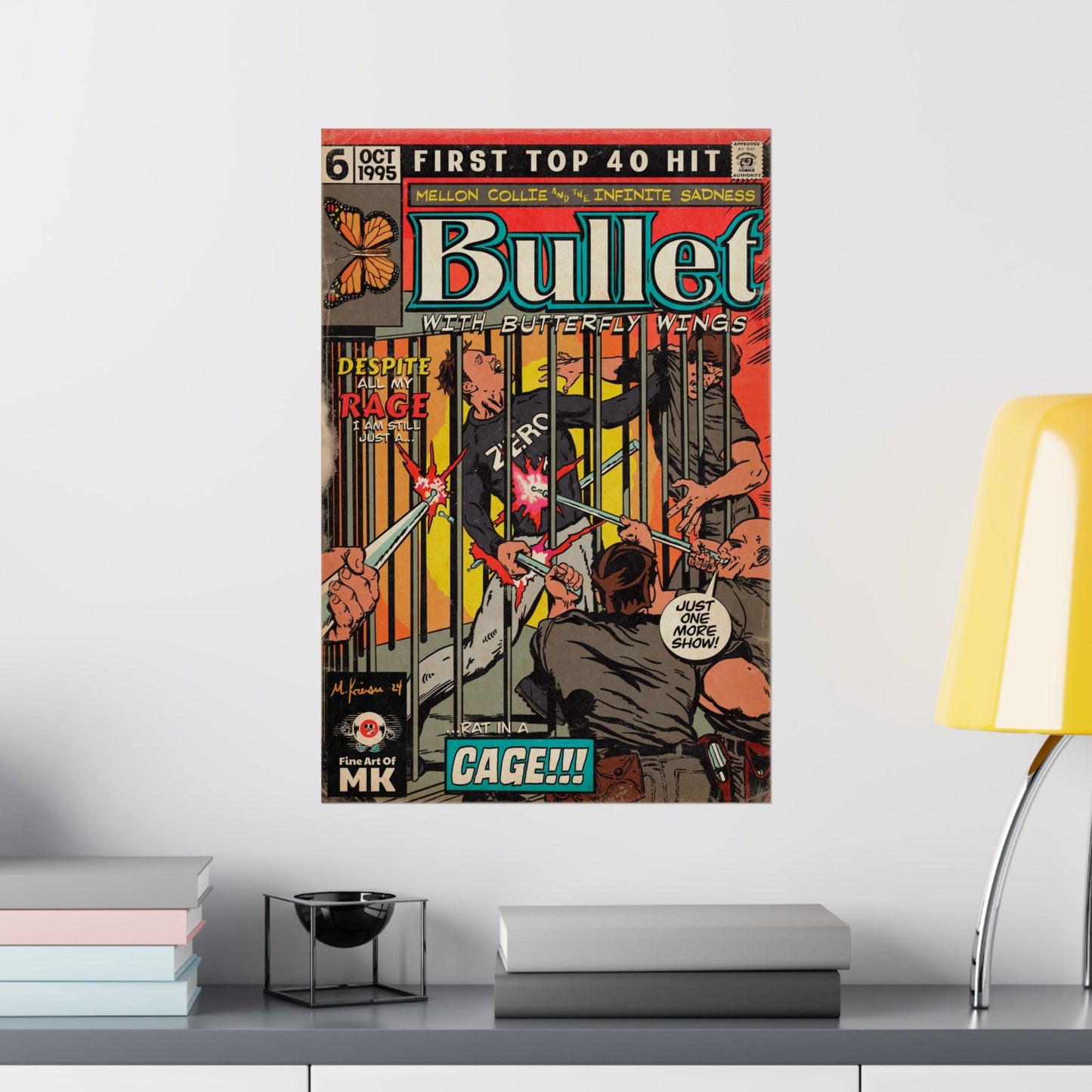 Bullet With Butterfly Wings - Matte Vertical Poster