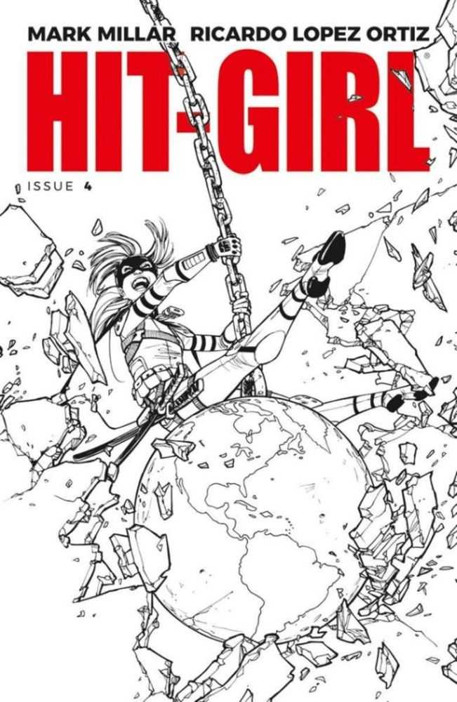 Hit-Girl #4 Cover B Black & White Reeder (Mature)