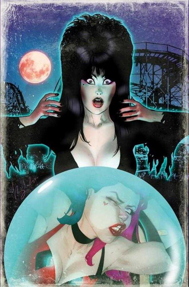 Harley Quinn X Elvira #1 Cover N 1:10 Ben Caldwell Full Art Variant