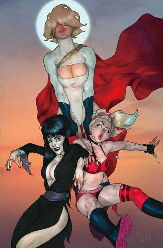Harley Quinn X Elvira #3 Cover H 1:10 Ben Caldwell Full Art Variant