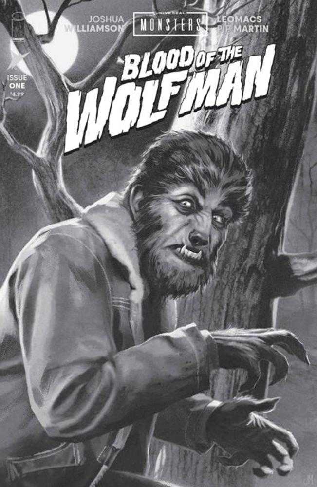 Universal Monsters Blood Of The Wolf Man #1 Cvr D 1:25 Joshua Middleton Classic Horror Black & White Variant