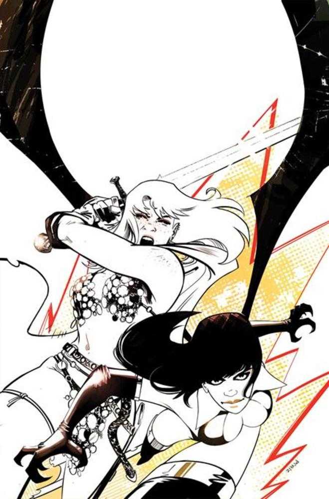 Vampirella vs Red Sonja Red City #1 Cover M 1:10 Sebastian Piriz Line Art Full Art Variant