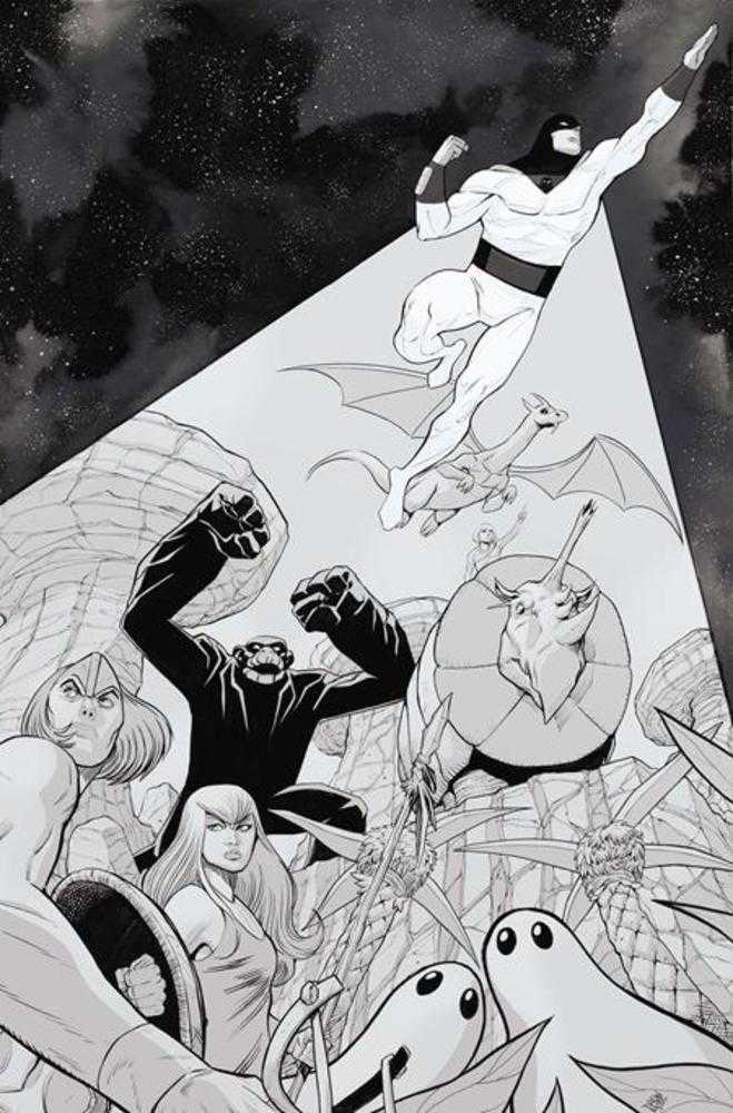 Space Ghost vs The Herculoids #1 Cover O 1:5 Drew Moss Line Art Virgin Variant