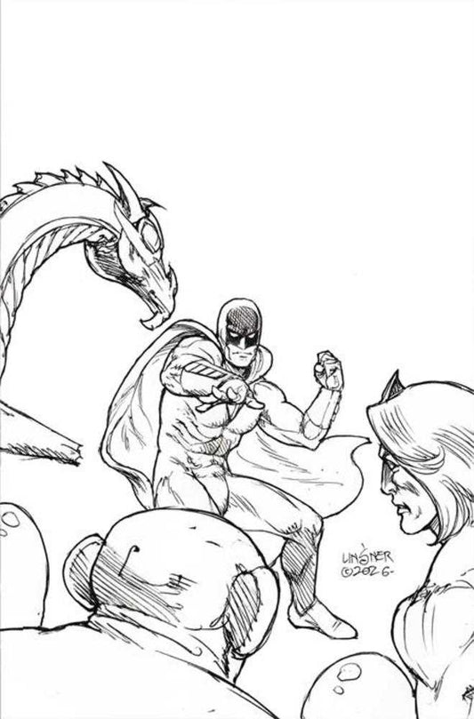 Space Ghost vs The Herculoids #1 Cover P 1:7 Joseph Michael Linsner Line Art Full Art Variant