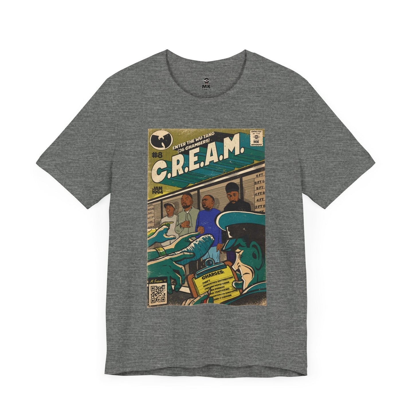 C.R.E.A.M - RZA, Meth, Rae, Deck - Unisex Jersey Short Sleeve Teem
