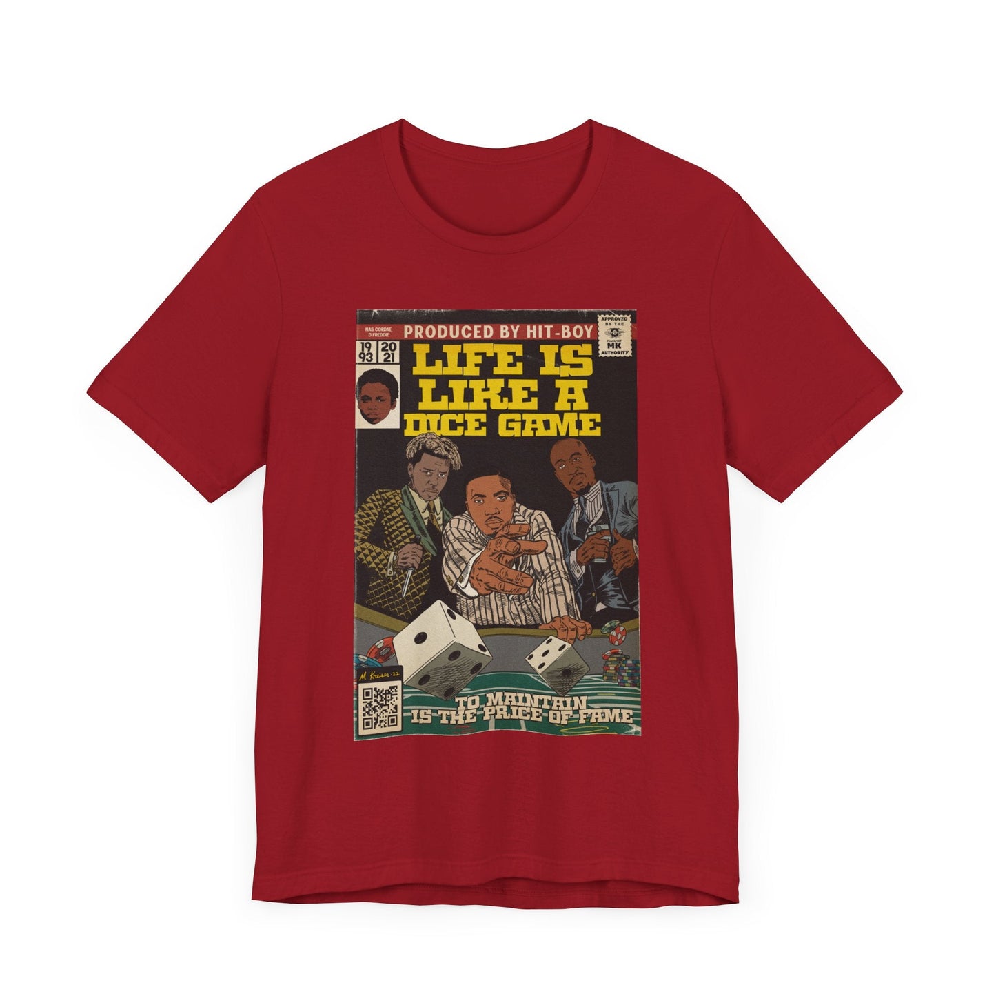 Nas, Gibbs, Cordae - Life is like a Dice Game - Unisex Jersey Short Sleeve Tee