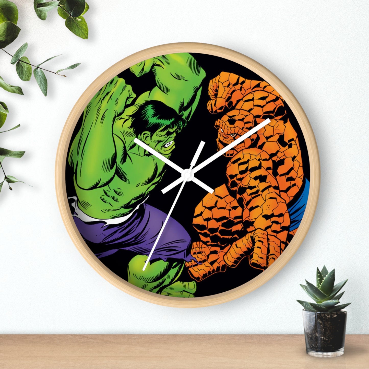 Hulk vs Thing Wall Clock