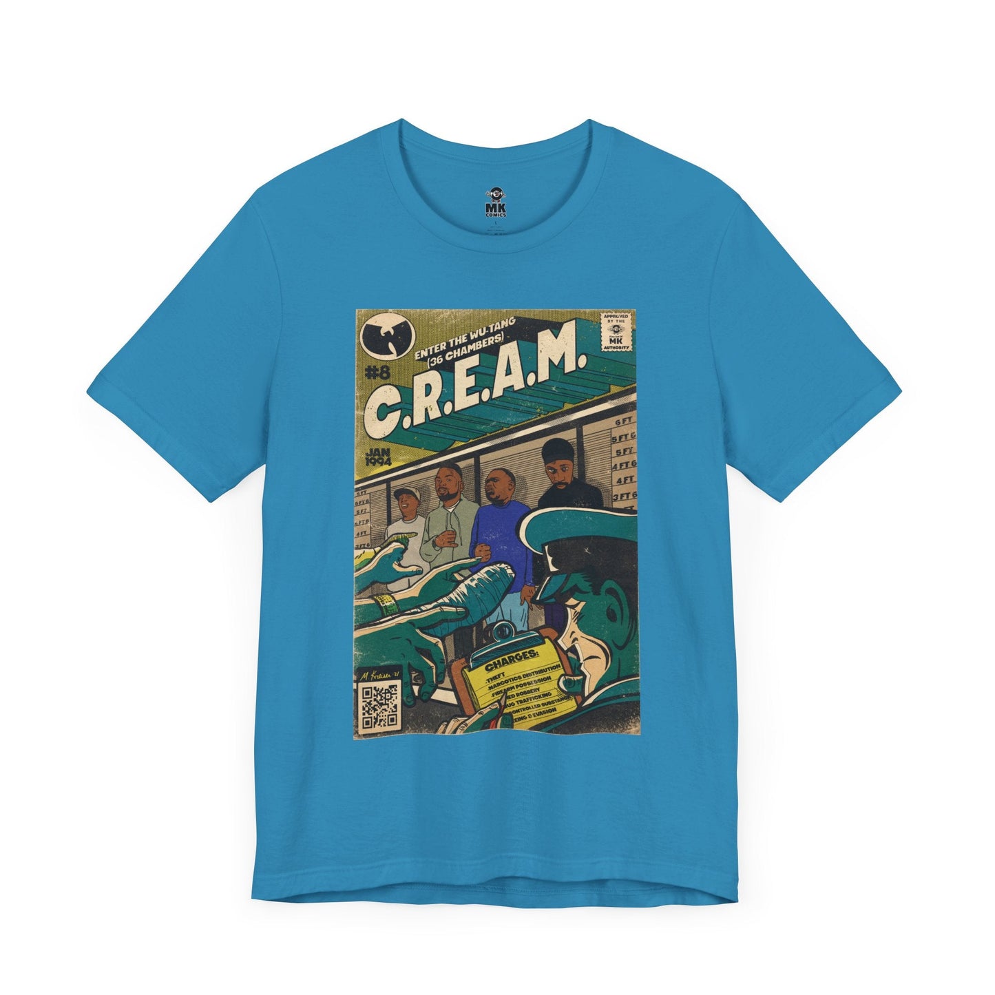 C.R.E.A.M - RZA, Meth, Rae, Deck - Unisex Jersey Short Sleeve Teem