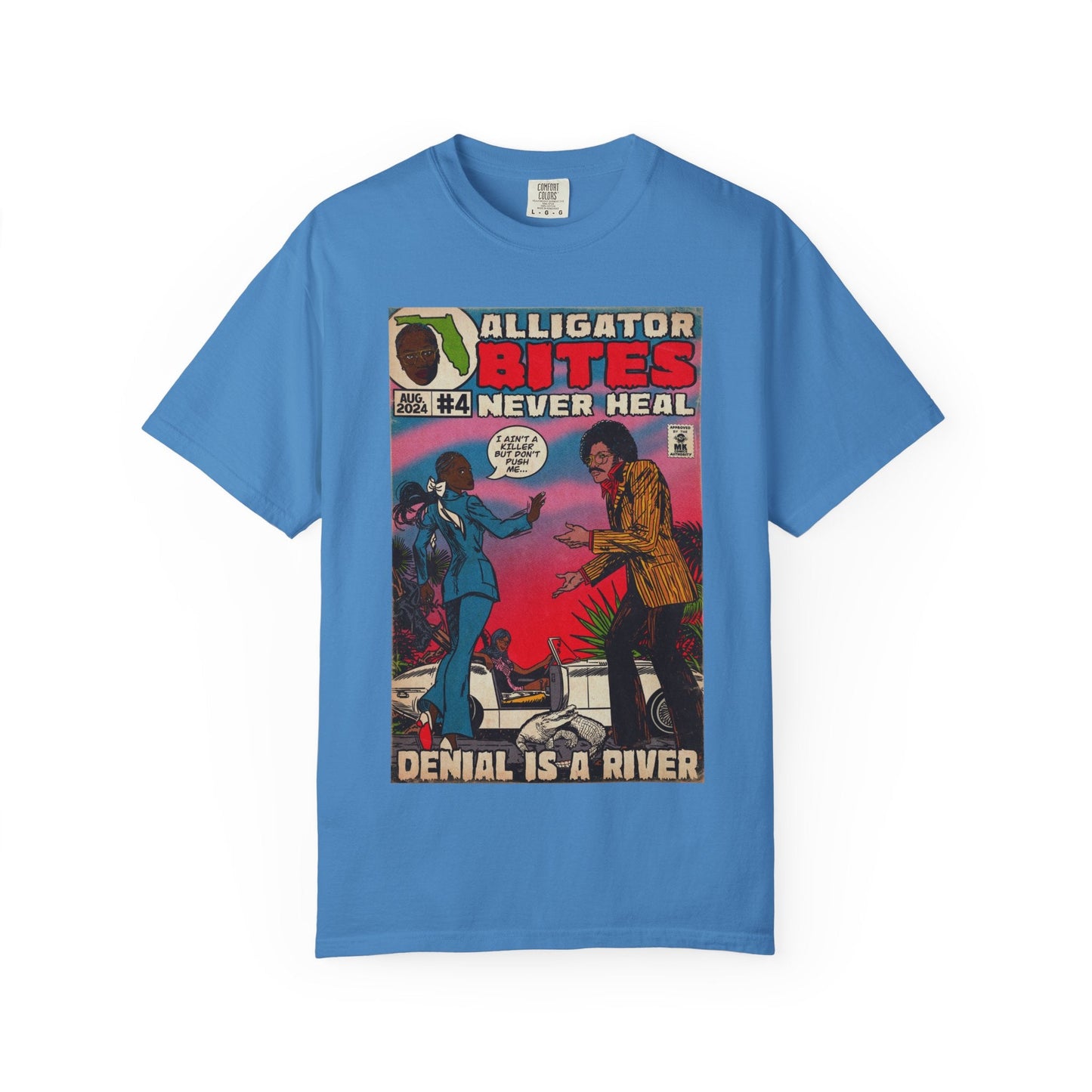 Denial is a River - Alligator Bites - Unisex Comfort Colors T-shirt